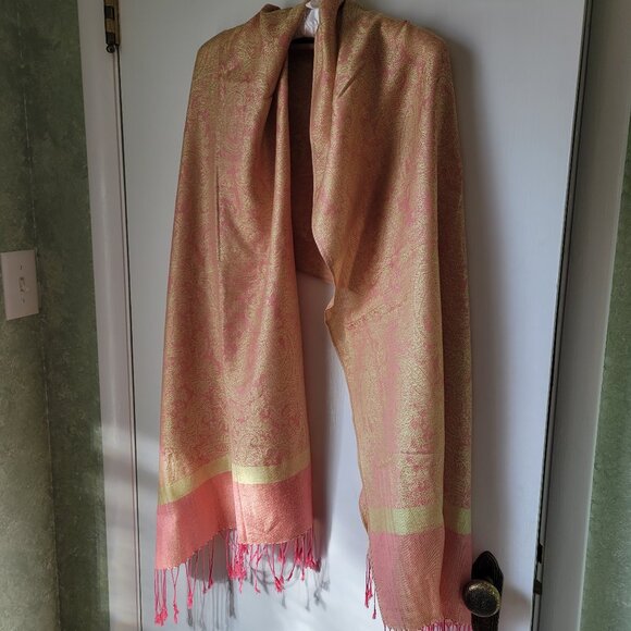 100% PASHIMA SHAWL - Picture 1 of 8